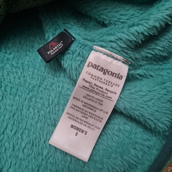 Patagonia Re-tool Snap-T Fleece Pullover Teal Green Women's Size S - Picture 9 of 13